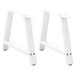 vidaXL Couchtischbeine A-Form 2 Stk. Weiß 70x(42-43) cm Stahl Image