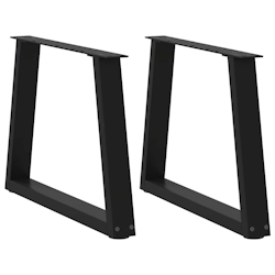 vidaXL Couchtischbeine V-Form 2 Stück Schwarz 50x(42-43,3) cm Stahl Image