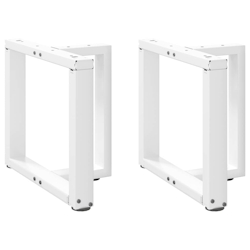 vidaXL Couchtischbeine T-Form 2 Stk. Weiß 50x25x(42-43) cm Stahl Image