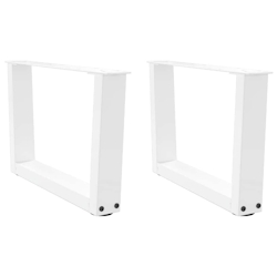 vidaXL Couchtischbeine V-Form 2 Stück Weiß 50x(30-31,3) cm Stahl Image