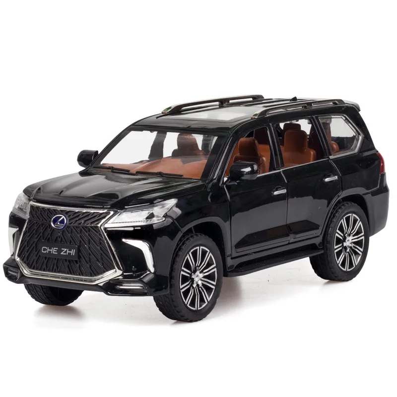 1/24 Lexus LX570 SUV Legierung Auto Modell Druck Druck Metall Geländewagen Auto Modell Simulation Sound und Licht Kinder Spielzeug geschenk Image