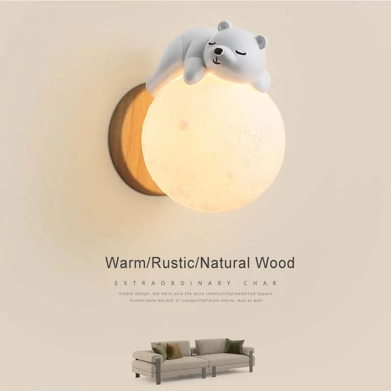 Moderne LED Wand Lampe Kreative Mond Licht Für Schlafzimmer Nacht Kinderzimmer Hintergrund Wand Indoor Hause Dekorative Beleuchtung Image