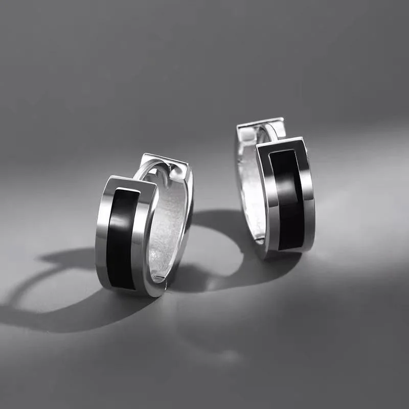 1 paar Neue In Mode Vintage Hip Hop Punk Kupfer Stud Piercing Hoop Ohrringe Für Frauen Männer Kreis Anhänger Ohr stud Schmuck Image