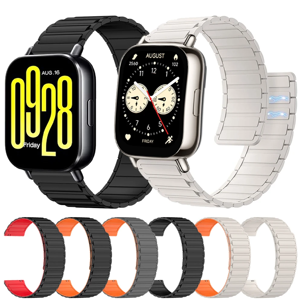 22mm Magnetische Silikon Armband Für Redmi Uhr 5 Aktive 5 Lite Armband Band Für Xiaomi Uhr 2 Pro s4 S3 S1 Sport Armband Image