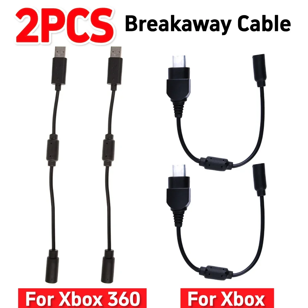 2PCS USB Breakaway Kabel Adapter Kabel Ersatz Für Xbox 360 Wired Controller Breakaway Dongle Kabel Kabel Adapter für Xbox