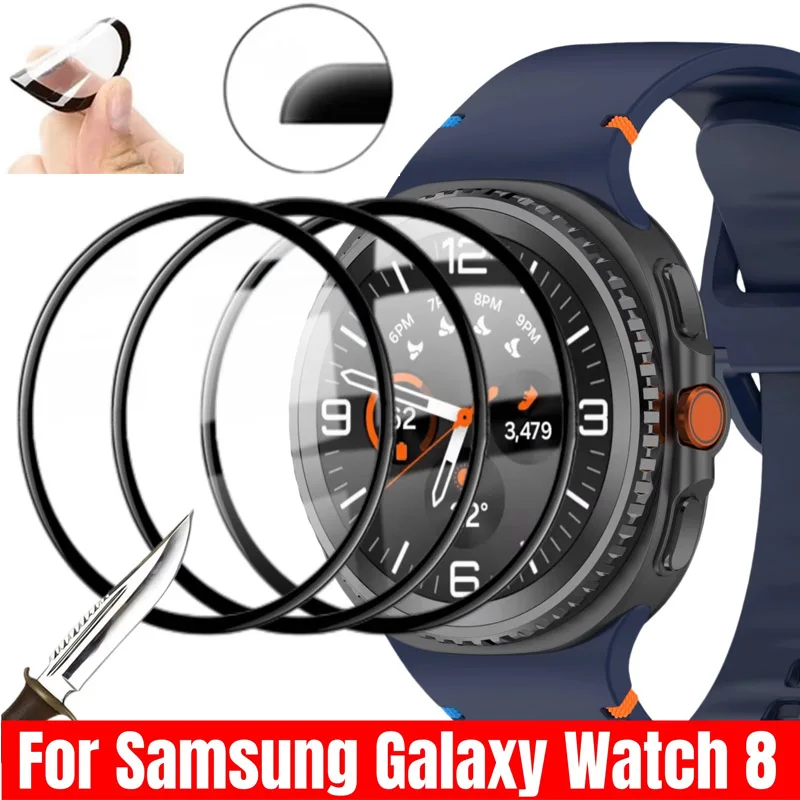 1-5PCS 3D Gebogene Displayschutzfolie Für Samsung Galaxy Uhr 8 40mm 44mm Anti-scrach Film Nicht Glas Für Galaxy Uhr 8Classic 46mm Image