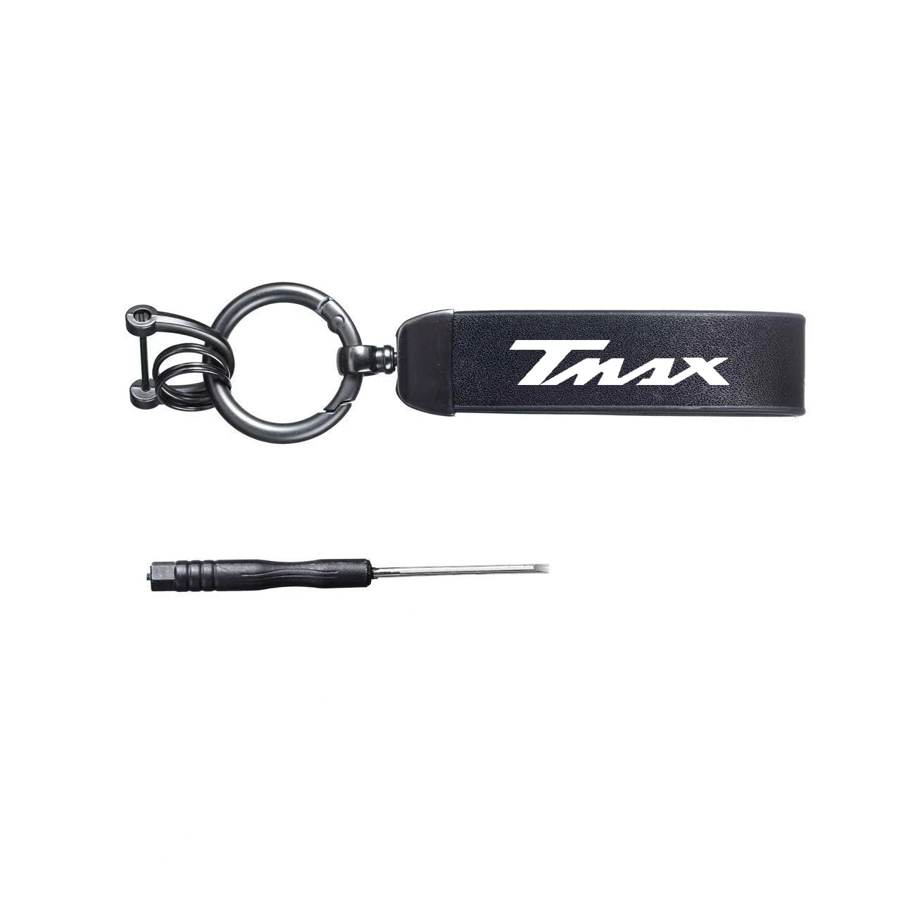 Leder Motorrad Schlüsselanhänger Hochwertige Kohlefaser Für Yamaha T MAX 530 Tmax 500 T-MAX 560 tmax 560 Motorrad Schlüsselanhänger Image