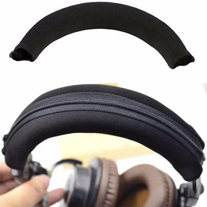 Reißverschluss Kopfhörer Kopf Strahl Schutzhülle Kissen Pad Stirnband Geeignet Für Audio Technica ATH MSR7 M50X M40X M30 M20X Image