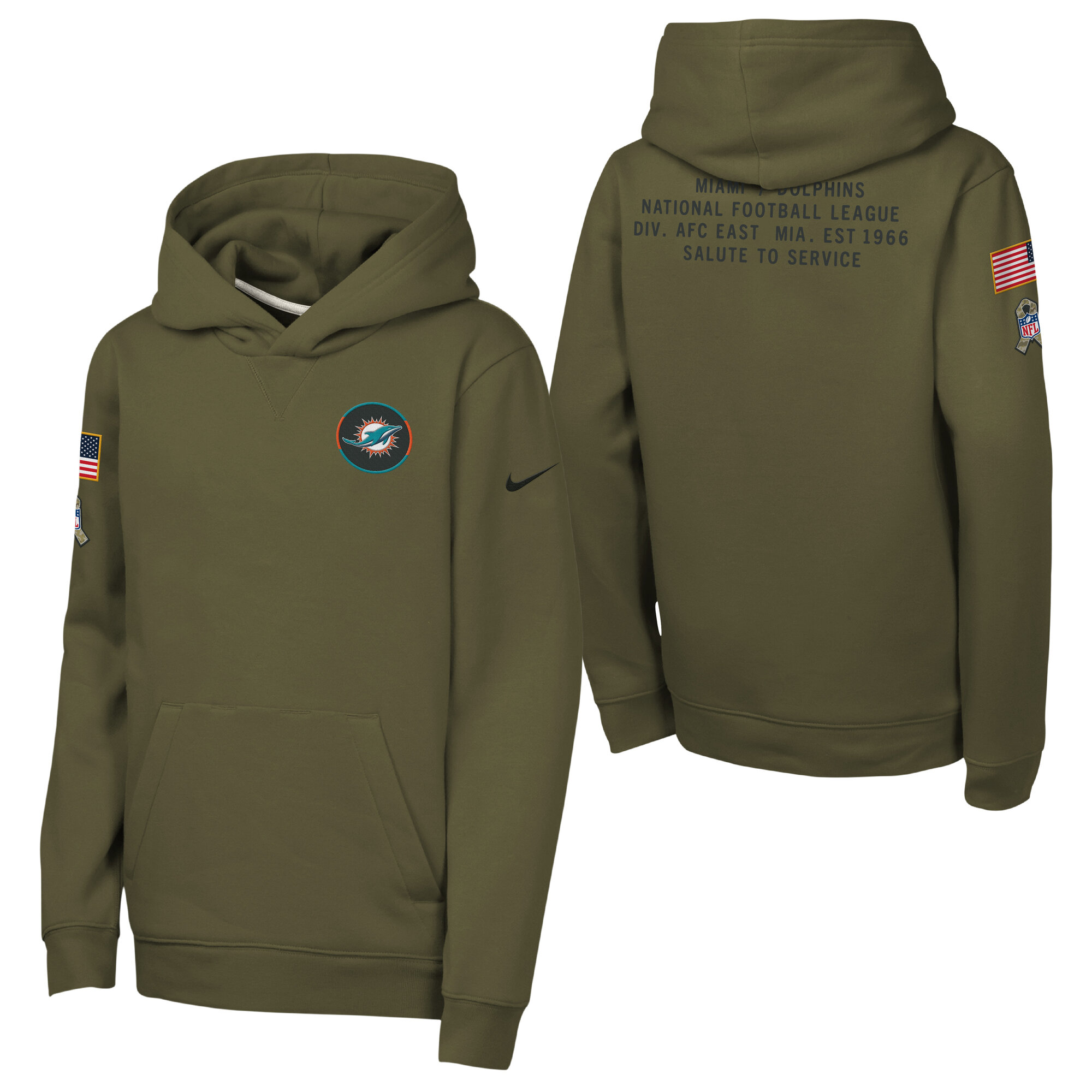 Miami Dolphins Nike Salute To Service Hoodie - Jugendliche Image