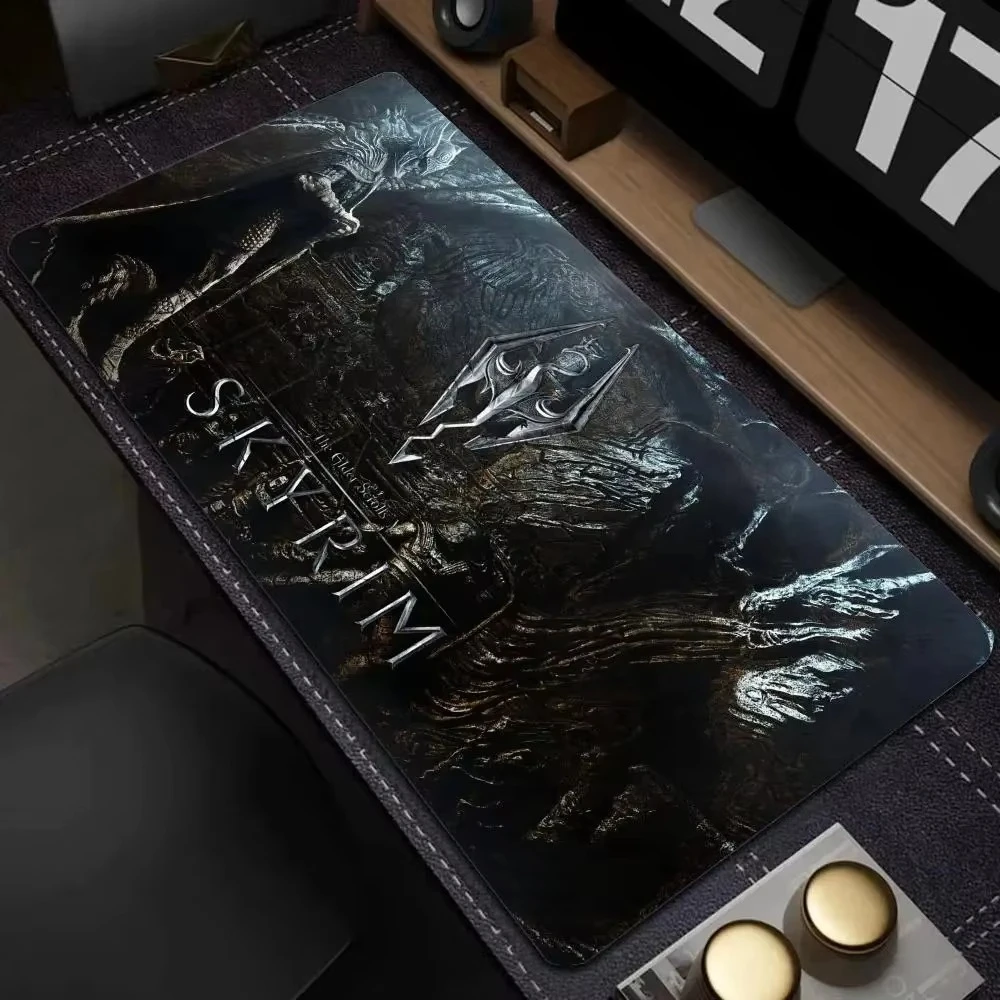 SKYRIM GAMES Mauspad MousePad 900x400 Gaming Zubehör Schreibtischunterlage Schreibtischunterlage Spielmatten Mause Büro Pads PC Xxl Groß Image
