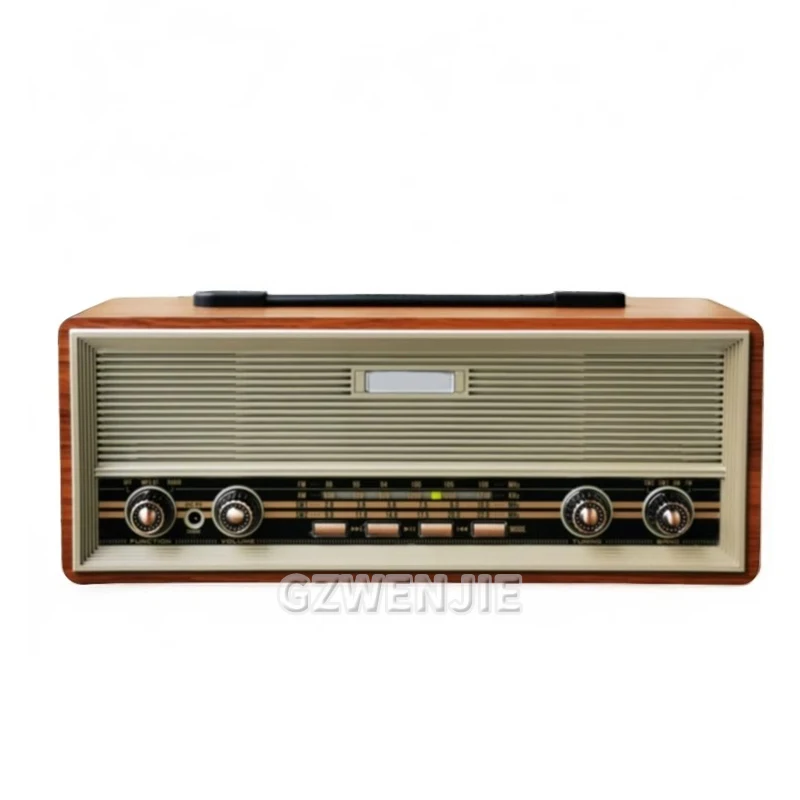 Vintage Home Holz AM FM SW Multiband-Radio Alte tragbare drahtlose Stereo-Radiokarte Bluetooth-Lautsprecher Wiederaufladbar PX-630BT Image