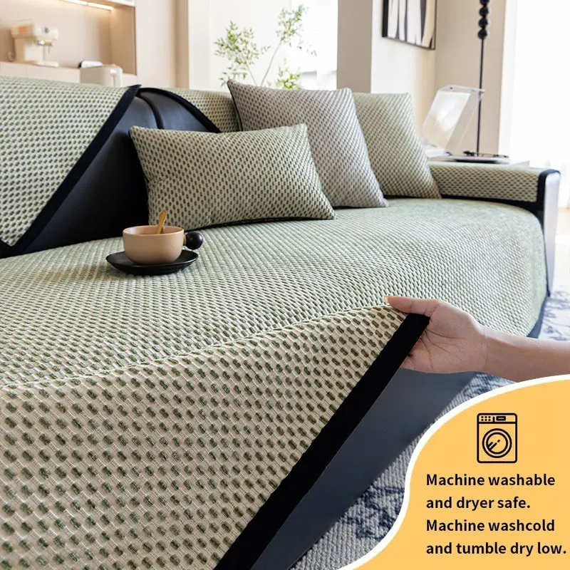 1PC-Mittleres Sofakissen aus Bohnensamt im antiken Stil, neues festes Anti-Rutsch-Sofakissen, leichtes Luxus-Wohnzimmersofakissen Image