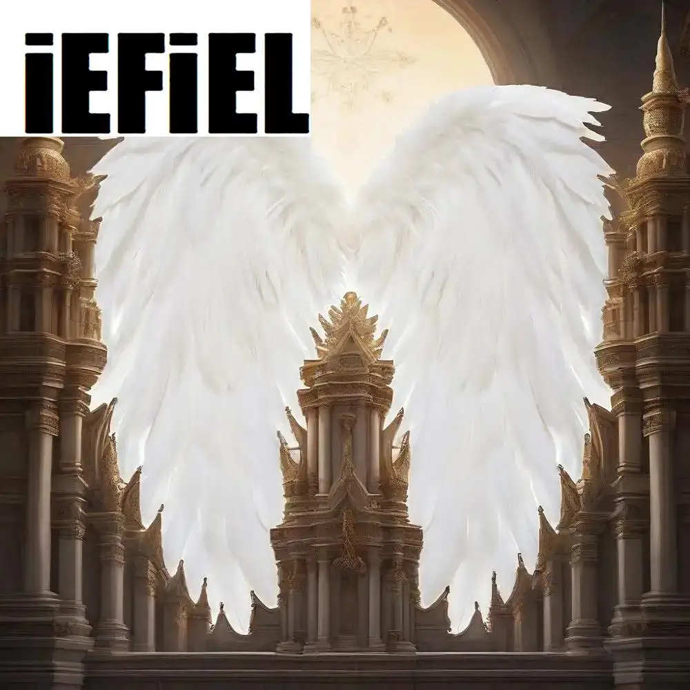 Erwachsene Kinder Feder Engelsflügel Fancy Foto Zubehör Maskerade Weihnachten Karneval Cosplay Engel Halloween Kostüm Requisiten Image