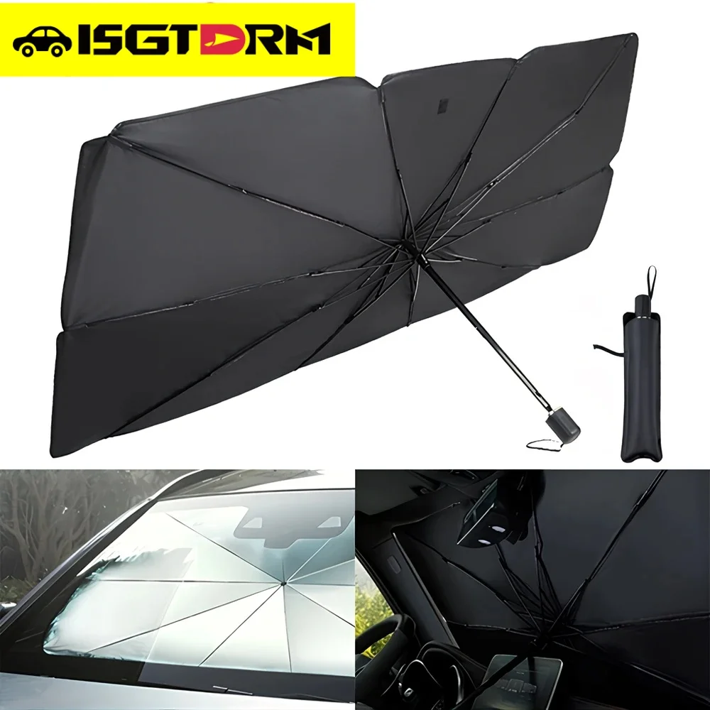 Mehrzweck Praktische Faltbare Auto Windschutzscheibe Sonnenschirme Innen Protechor Zubehör Teil Auto Sonnenschirm Regenschirm Front Abdeckungen Image