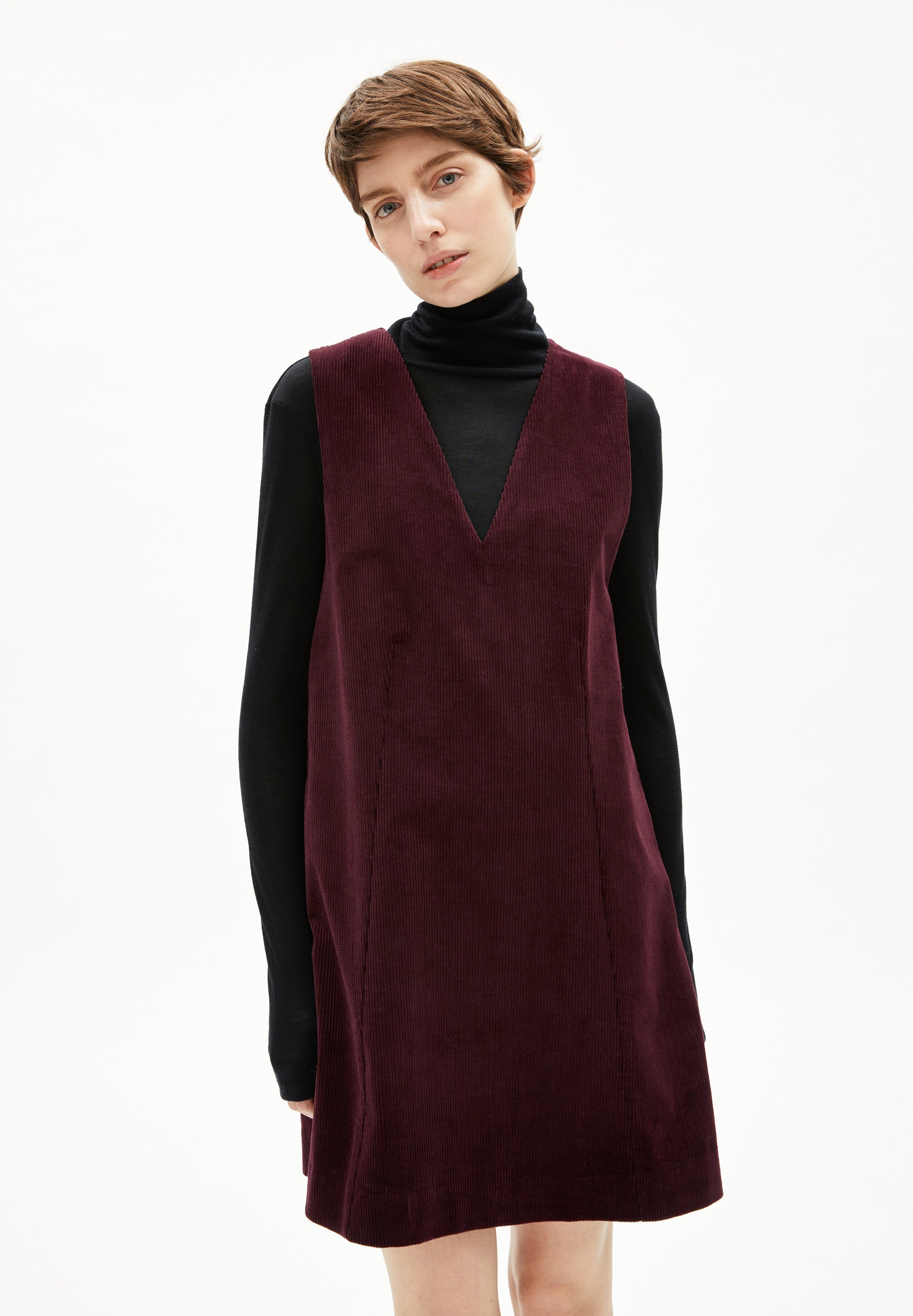 PINAAFO CORDUROY | Webkleid aus Bio-Baumwoll Mix - rot (M) Image