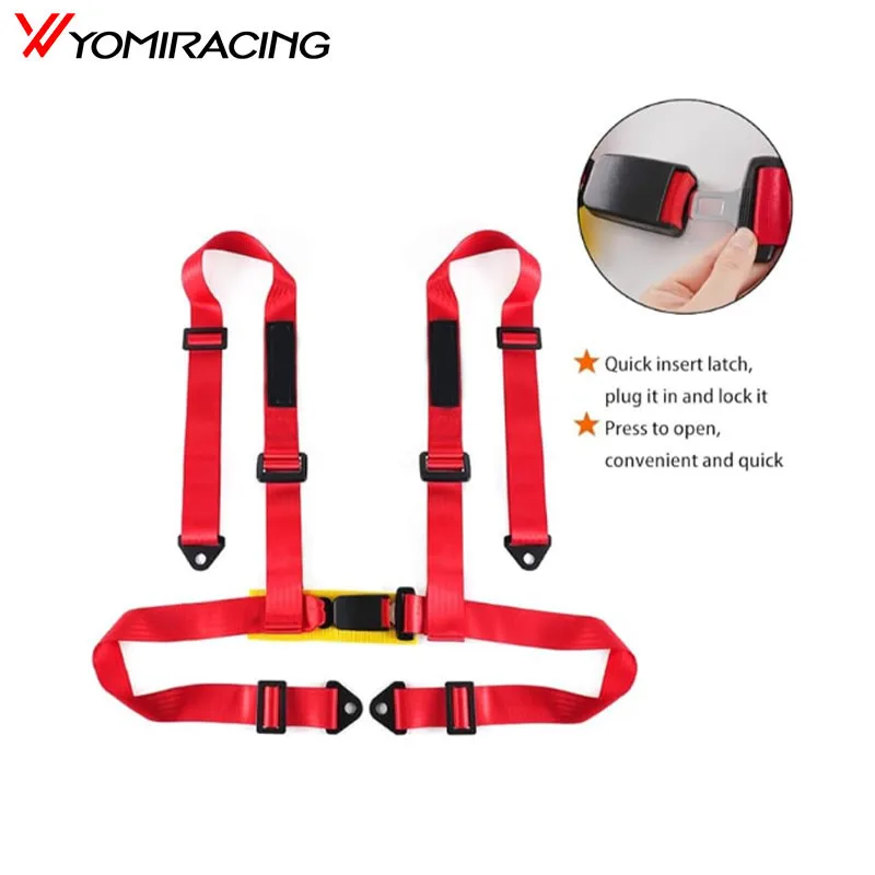 Ceintures de sécurité universelles Style compétition 4 points encliquetable 2 "ceinture de sécurité harnais de course ceinture de sécurité harnais de sécurité
