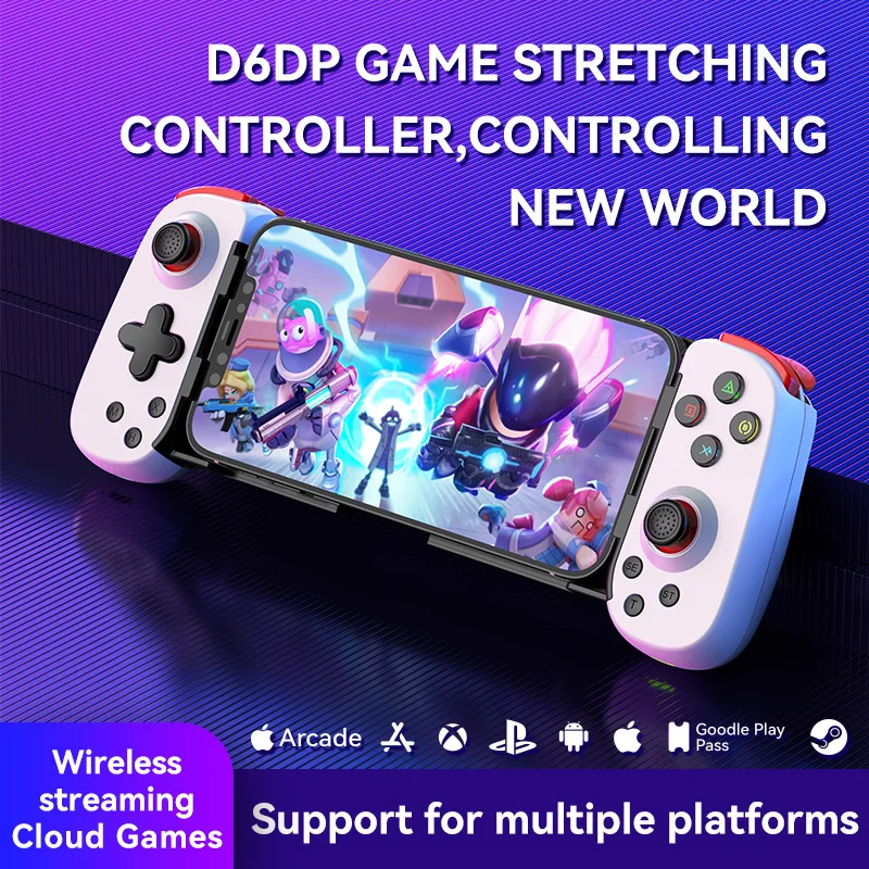Manette de jeu sans fil pour PS4/PS5/Xbox/Switch/PC D6DP, extensible, contrôleur de jeu, Accessoires de jeu compatibles Bluetooth