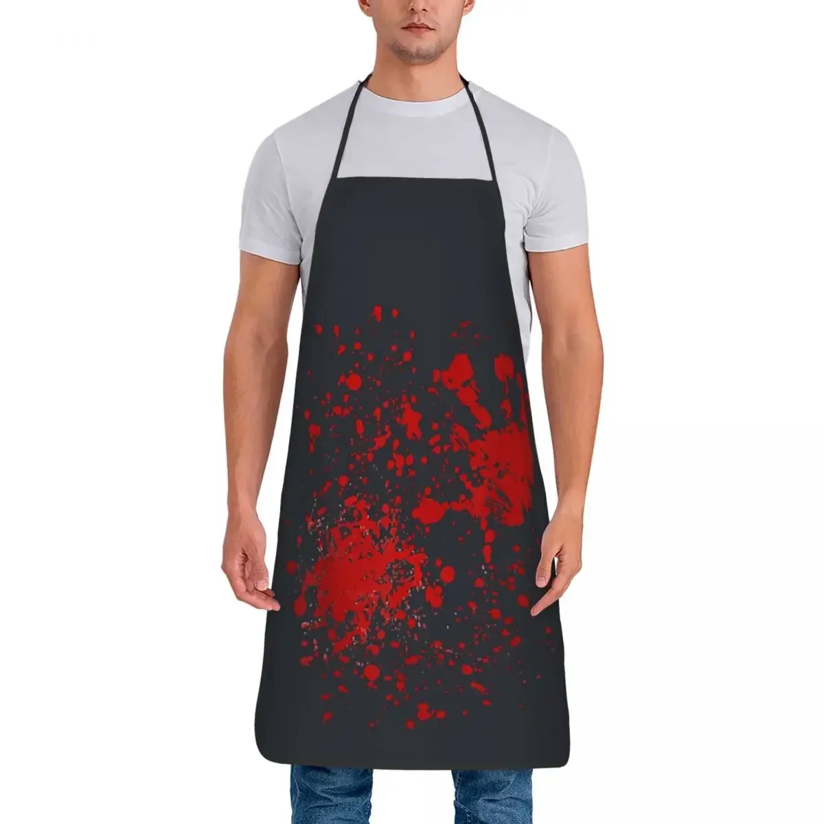 Bavoir personnalisé Halloween tabliers pour hommes femmes unisexe adulte Chef Cuisine Cuisine sanglante bois Tablier Cuisine peinture