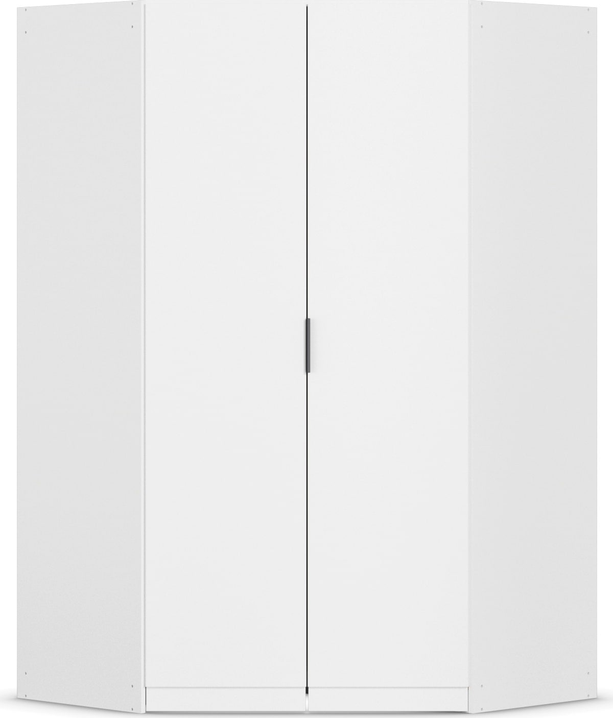 Kleiderschrank RAUCH "Eckschrank Schrank Ankleidezimmer Schlafzimmer Garderobe LAGOA", alpinweiß, B:117cm H:197cm T:117cm, Holzwerkstoff, Schränke, Kleiderschrank, voll ausgestattet viel Stauraum, optional mit Aufsatz MADE IN GERMANY
