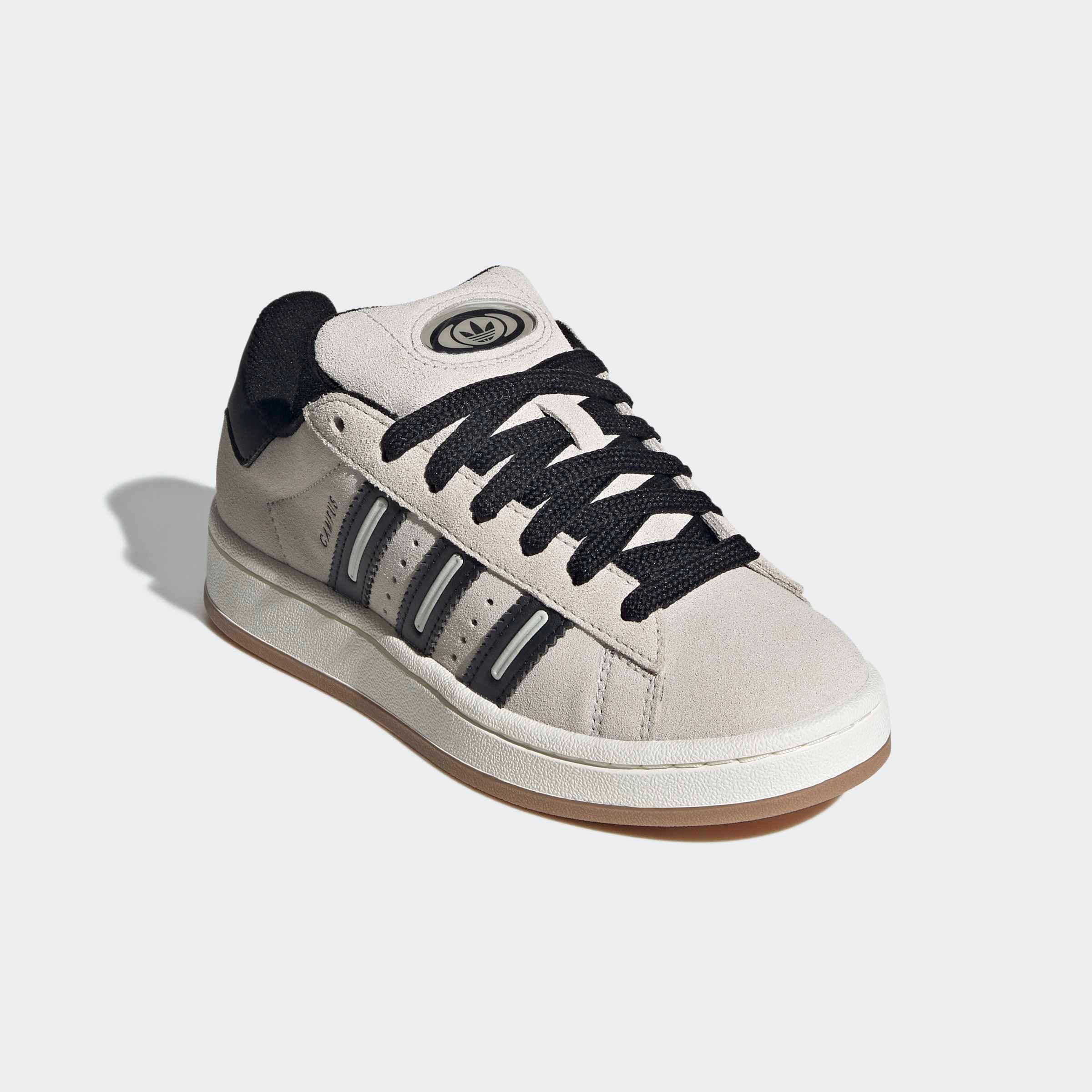 Sneaker ADIDAS ORIGINALS "CAMPUS 00S", Damen, Gr. 38,5, wonder aluminium, core schwarz, sanftes weiß, Leder, Synthetik, Schuhe Sneaker, für Kinder & Jugendliche