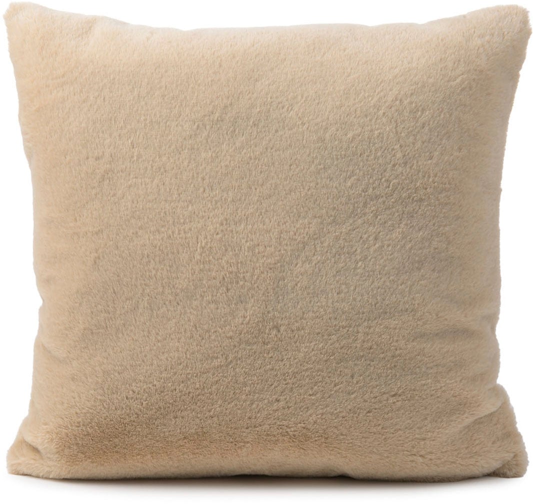 Dekokissen GÖZZE "Uni Flauschkissen LaPit", beige, unifarben, B:45cm H:10cm L:45cm, Polyester, Dekokissen_Sitzkissen_Kissenhüllen Image