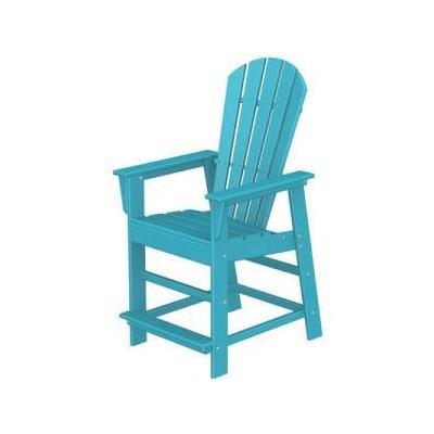 Brookstone Polywood South Beach Adirondack Counter Chair, White