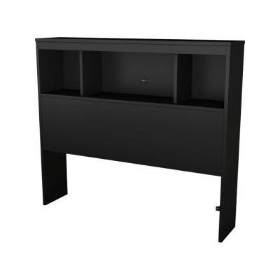 Twin Size Bookcase Headboard (39) in Solid Black - Spark - South
