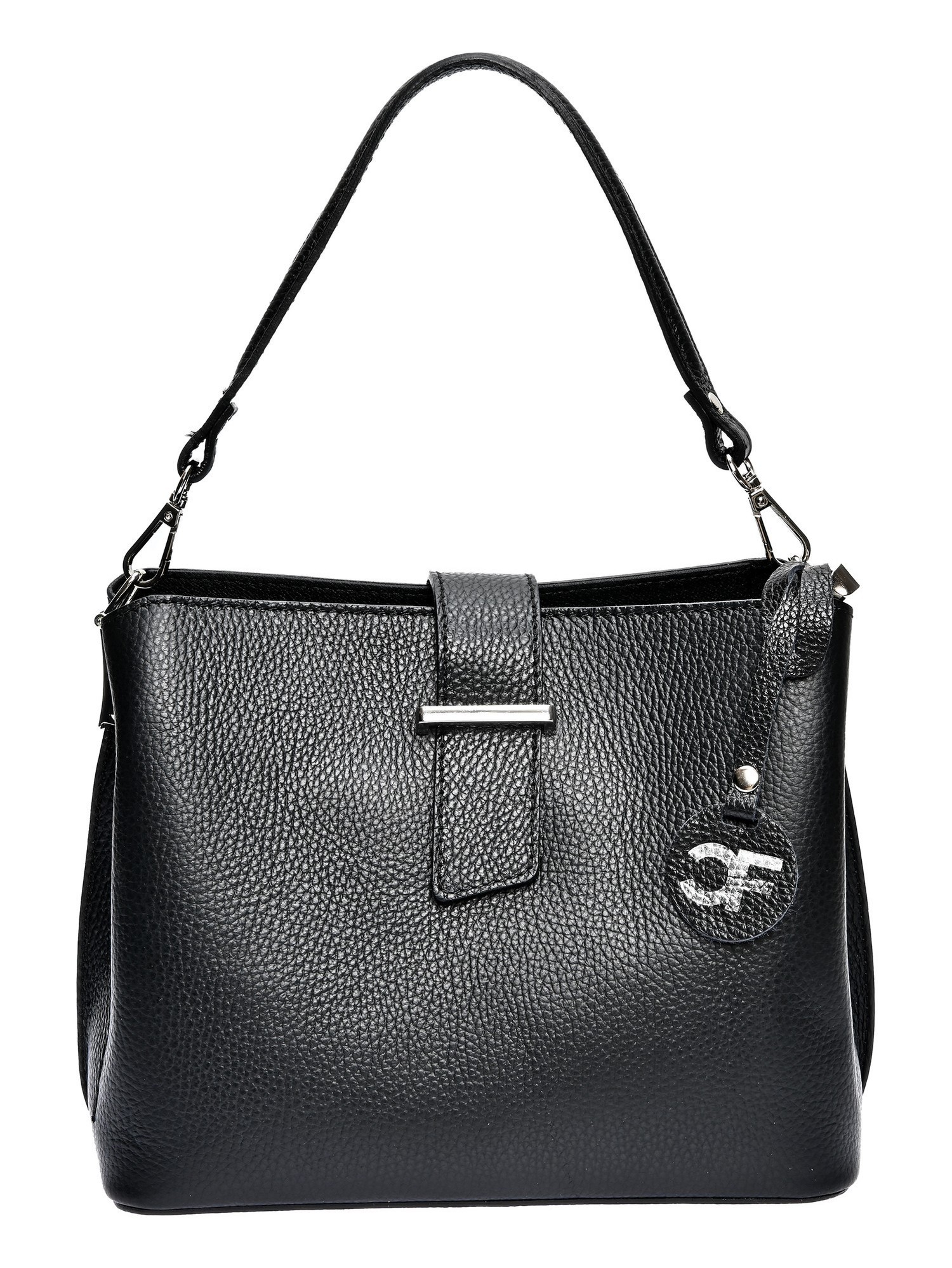 Carla Ferreri Schwarz Rindsledertasche Image