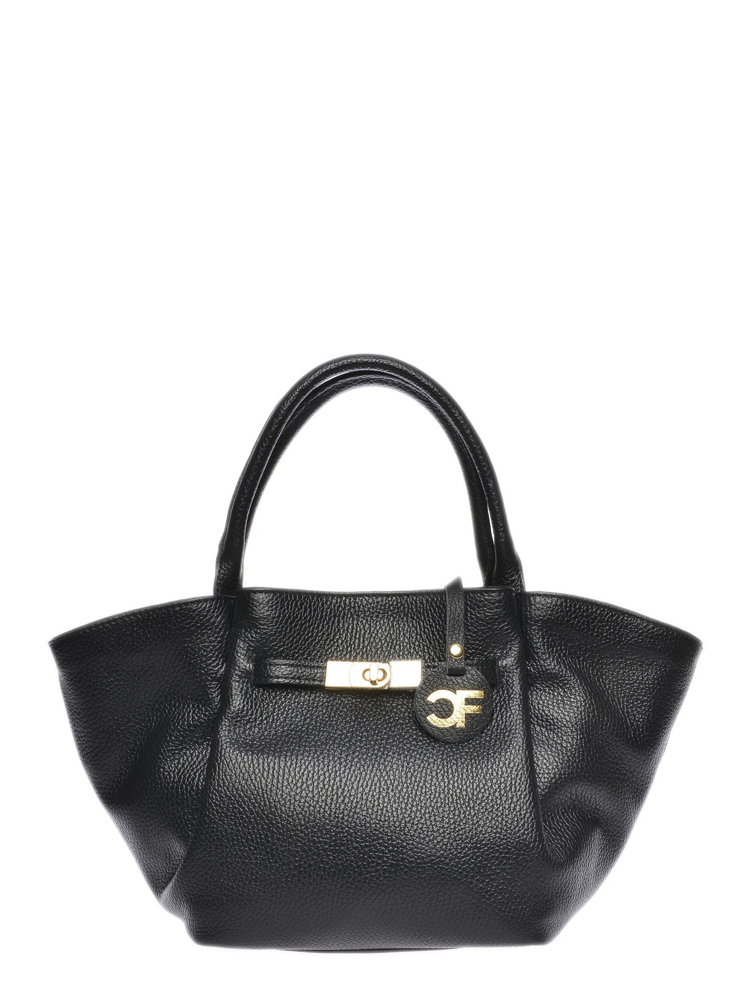 Carla Ferreri Schwarz Rindsledertasche Image