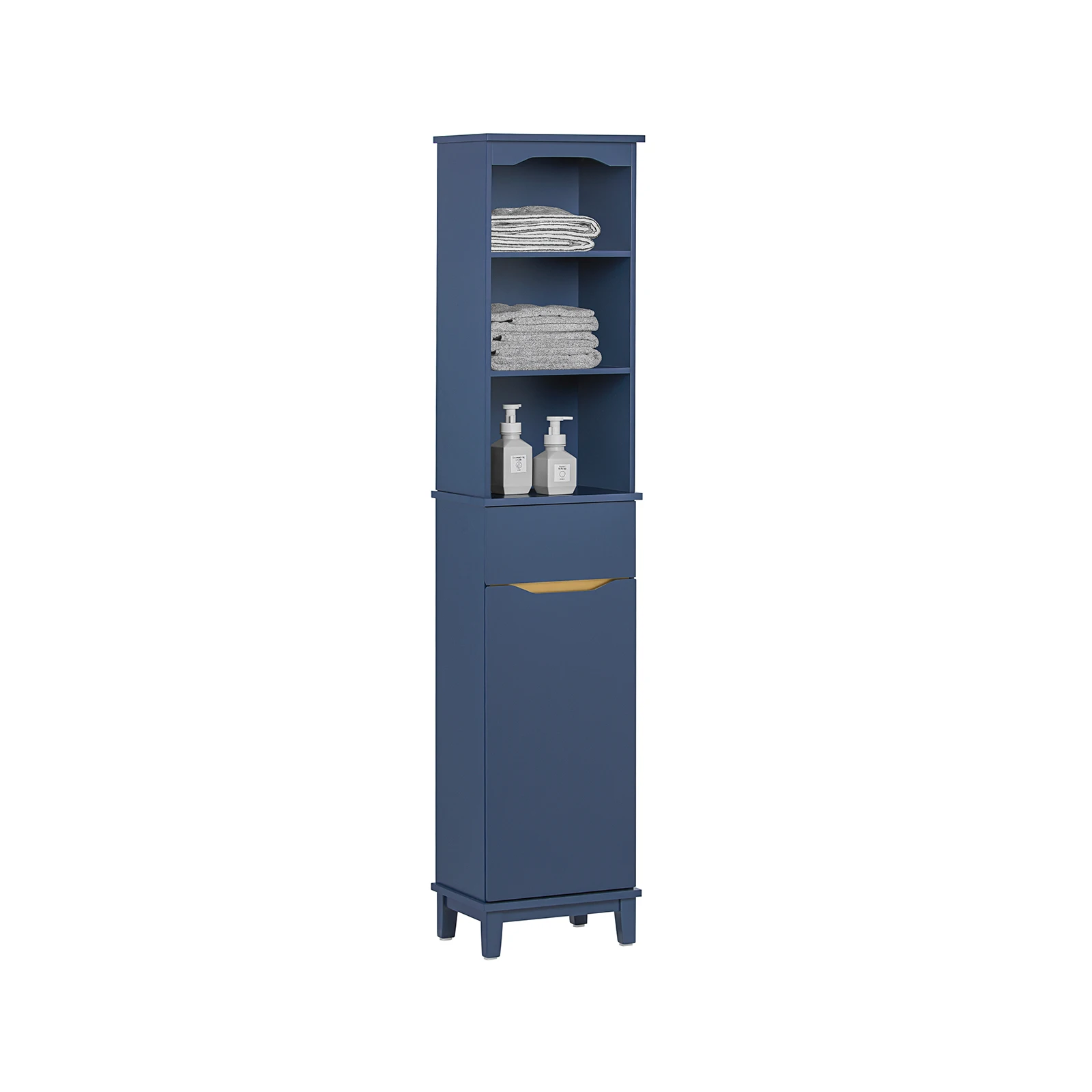 SoBuy BZR112 Armoire haute armoire de salle de bain armoire de salle de bain étagère de salle de bain étroite armoire de salle de bain meubles de salle de bain BHT environ. 35x170x30cm