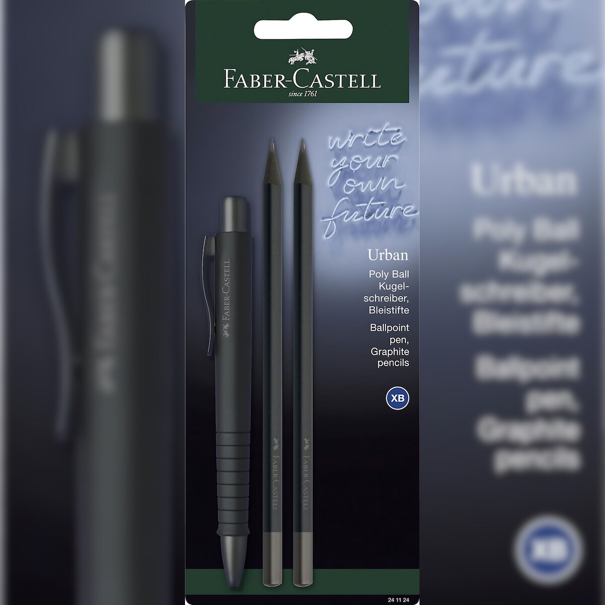 Faber Castell Kugelschreiber Poly Ball Urban BS all black Image