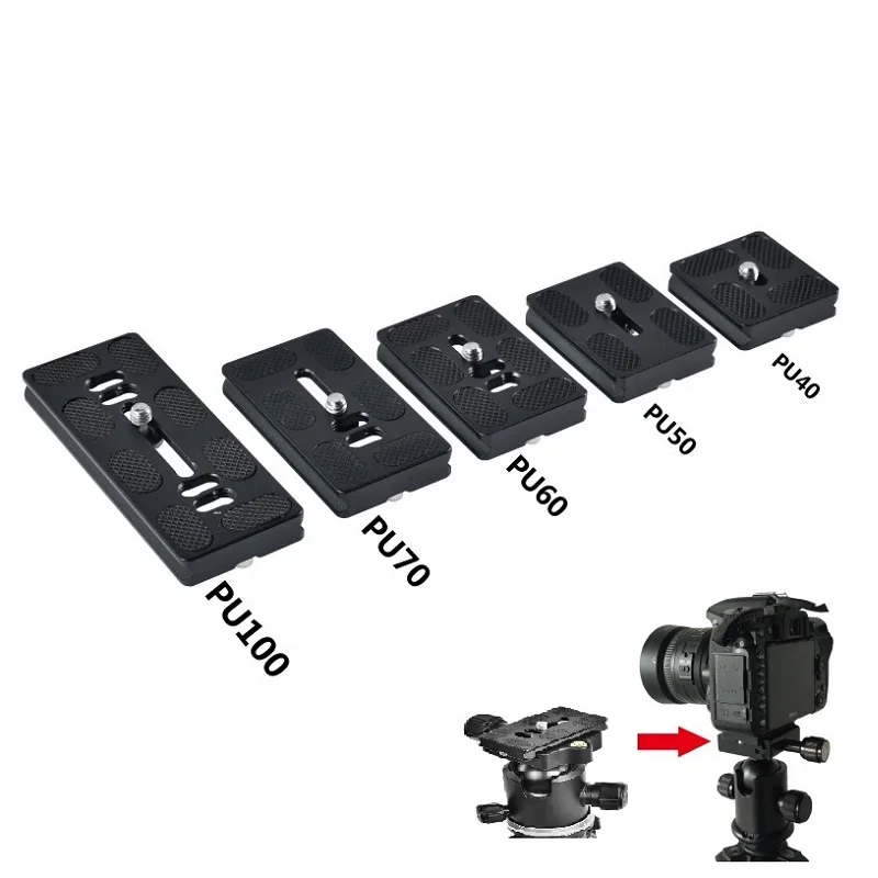 Universal Metall Schnellwechselplatte Für Benro Arca Stativ Kugelkopf Kamera Stativ Adapter Montage Platte Bord PU 50-100 Image