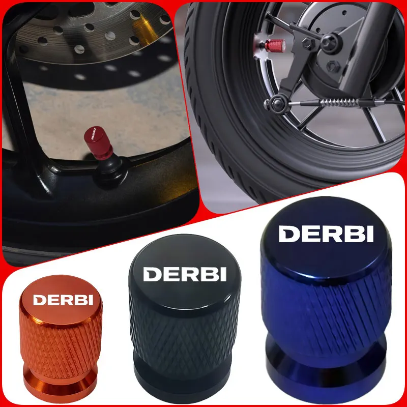 Für DERBI EBE EBS D50B0 VARIANT SPORT R GPR Motorrad-Zubehör aus Aluminiumlegierung, Reifenventilabdeckungszubehör Image