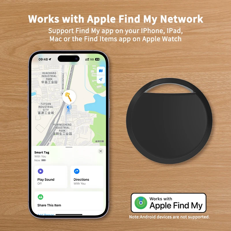 IOS Mini GPS Tragbarer Tracker Smart Tag für Apple Find My APP Anti-verloren Finder Locator für Schlüssel Kinder Brieftasche Auto Haustier GPS Tracking Image