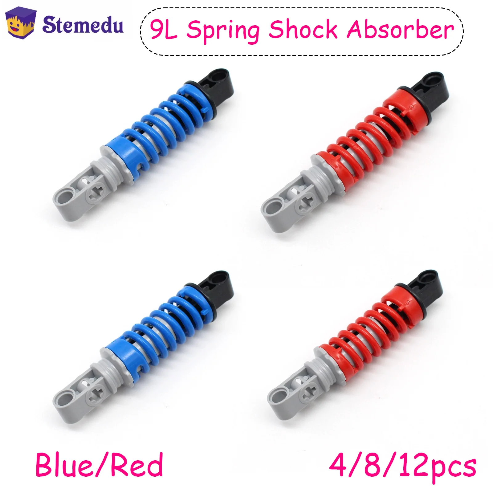 4 teile/satz 9L Frühling Stoßdämpfer Technische Bausteine Teile 79717c01MOC Ziegel Daytona SP3 RR1000 Motorrad Zubehör Image