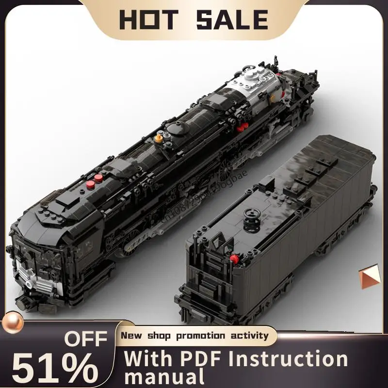 Neue 2129 Stücke Stadt Technische Zugschienen Eisenbahn Moc Ac-12 4-8-8-2 Mallet Modell Benutzerdefinierte Puzzle Diy Kreative Ideen Kinder Spielzeug Geschenke Image