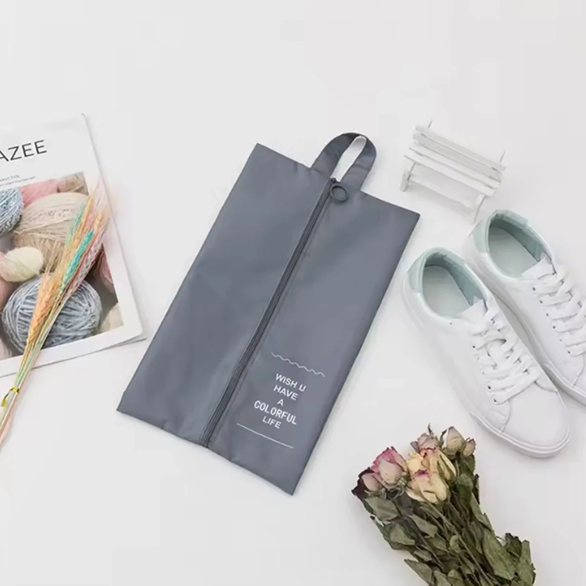 1pc-Reise Schuh Lagerung Tasche Faltbare Wasserdichte Schuh Tasche Große Kapazität Tragbare Sport Schuhe Staubdicht Hausschuhe Organizer