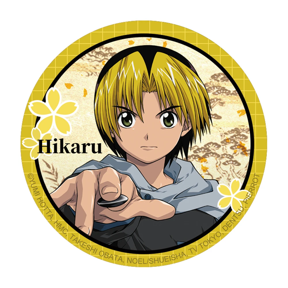 58mm Anime Hikaru no go Akira Sai Cosplay KOSTÜM Abzeichen Pin SPTE Weißblech Brosche ﻿ Requisite Image