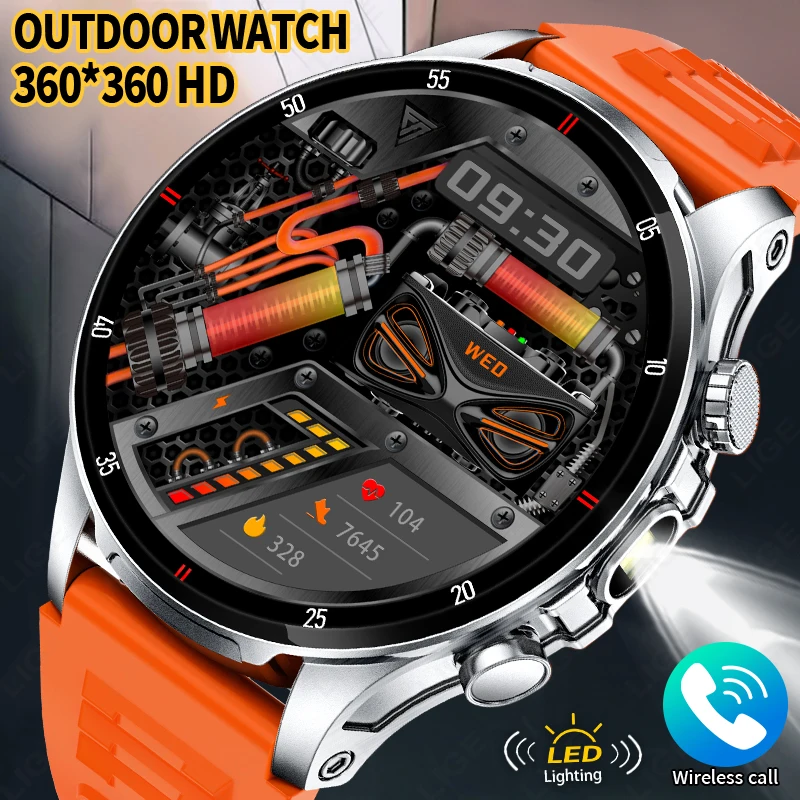 LIGE 2025 Neue Smart Uhr Männer Taschenlampe AI Stimme Bluetooth Anruf 1,53 "HD Sport Fitness Uhren Gesundheit Monitor Smartwatch frauen Image