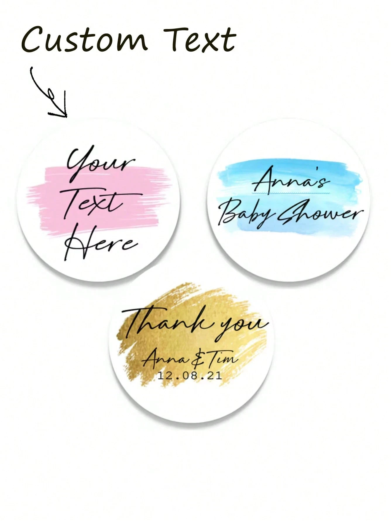 Benutzerdefinierte wasserdichte personalisierte Aufkleber Logo Business Hochzeit Geburtstag Halloween Anti-Schimmel selbstklebende Geschenke für Sie Kinder Home Offi Image