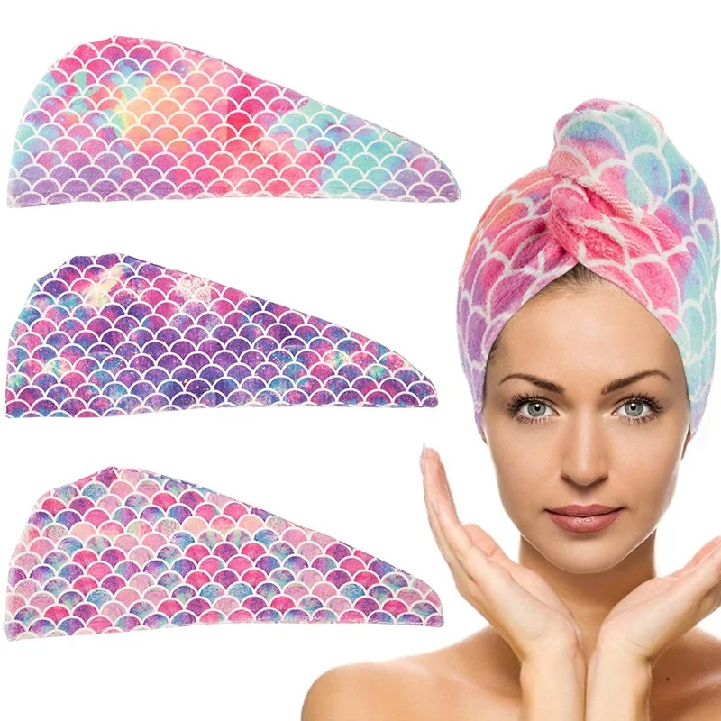 Schnelltrocknendes Haarhandtuch, weiche Mikrofaser-Handtücher, Damen, langes Haar, Duschhaube, Handtuch, Badehüte für Frauen, trockene Haarkappe, Damen-Turban-Kopf Image