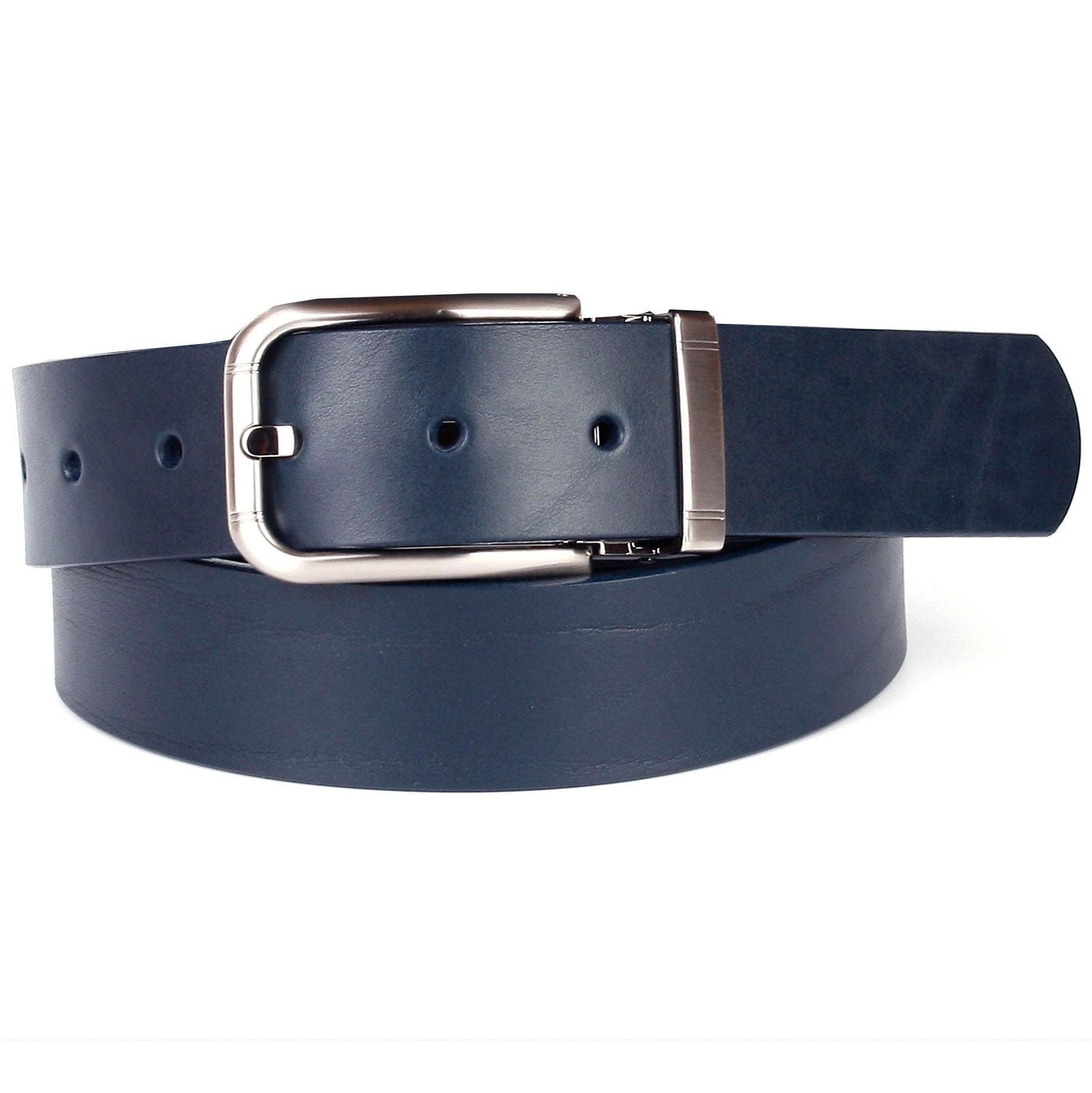 Ledergürtel ANTHONI CROWN, Damen, Gr. 85, blau, Leder, unifarben, Gürtel, 3,5 cm breiter Vollledergürtel Image