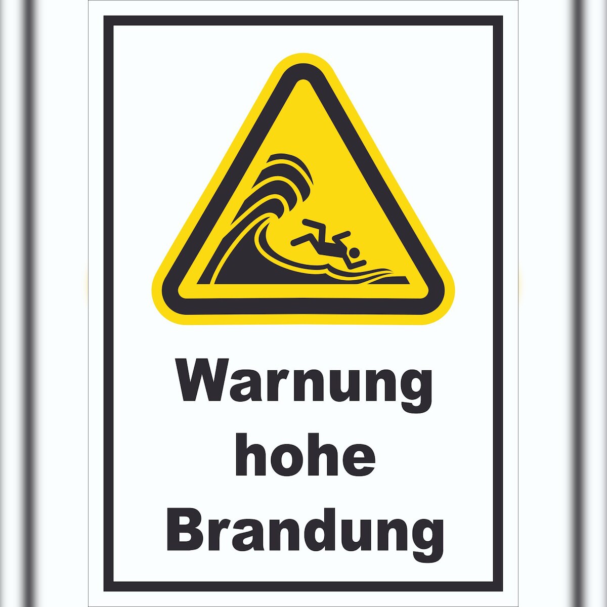HB-Druck Schild Warnung hohe Brandung A3 (297x420mm) Image