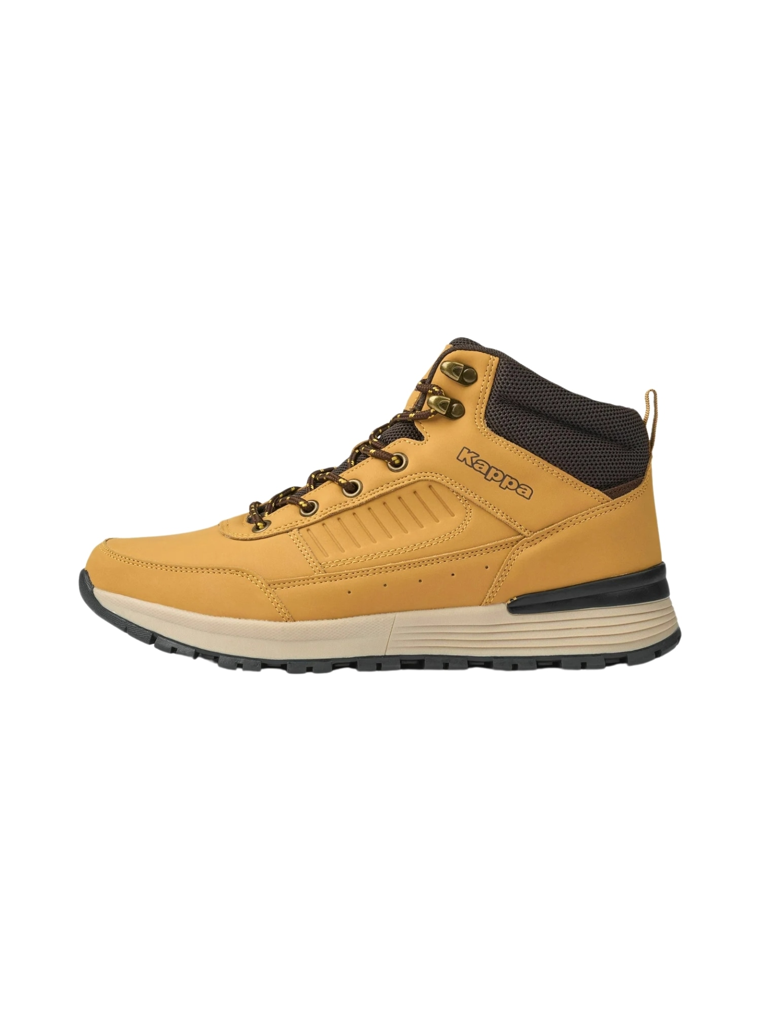 Bootsschuh KAPPA "Kappa Low shoe Colgan", Herren, Gr. 43, Normalschaft, gelb ochre, Obermaterial: 100% Synthetik, Schuhe Bootsschuh