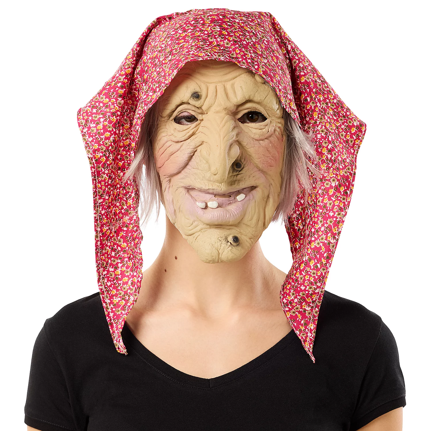 Maske Hexe, rot Image