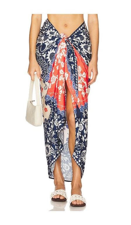 Marine Sarong - Blue - Agua Bendita Beachwear