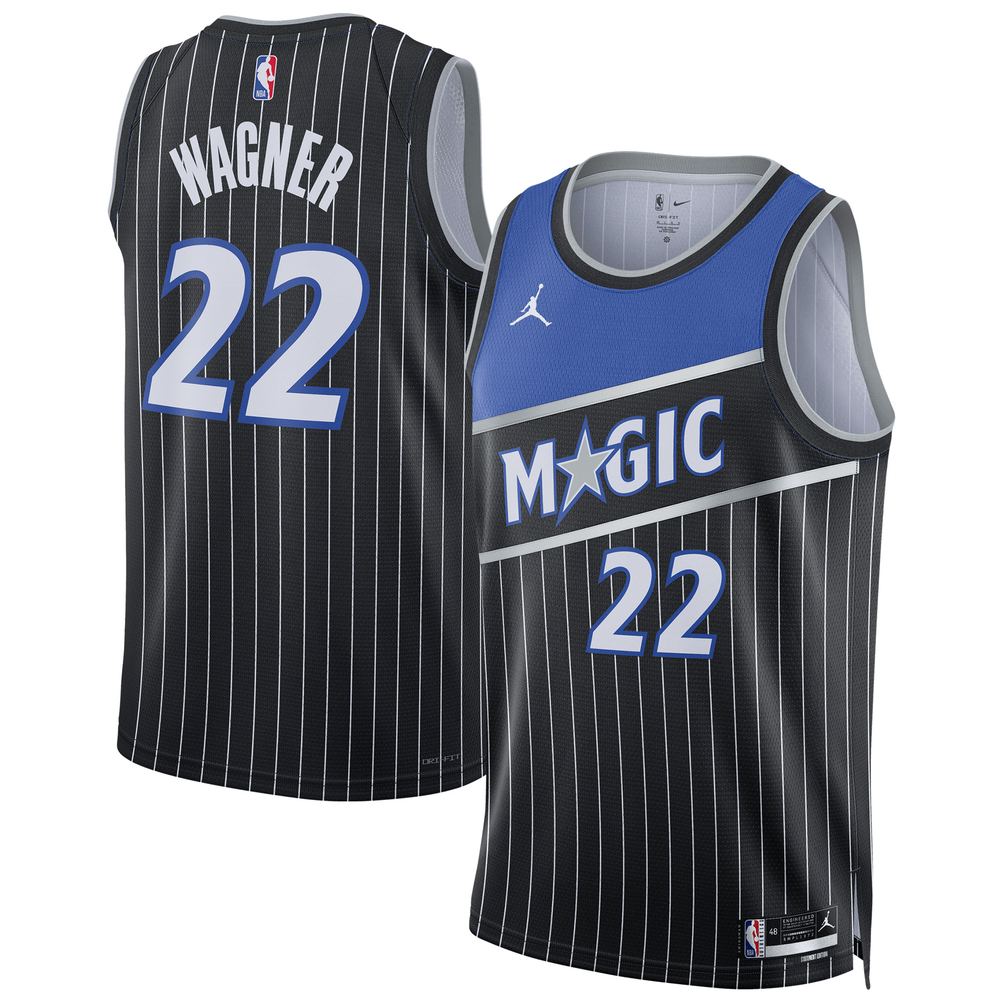 "Orlando Magic Jordan Brand Statement Edition Swingman-Trikot – Schwarz – Franz Wagner – Unisex" Image