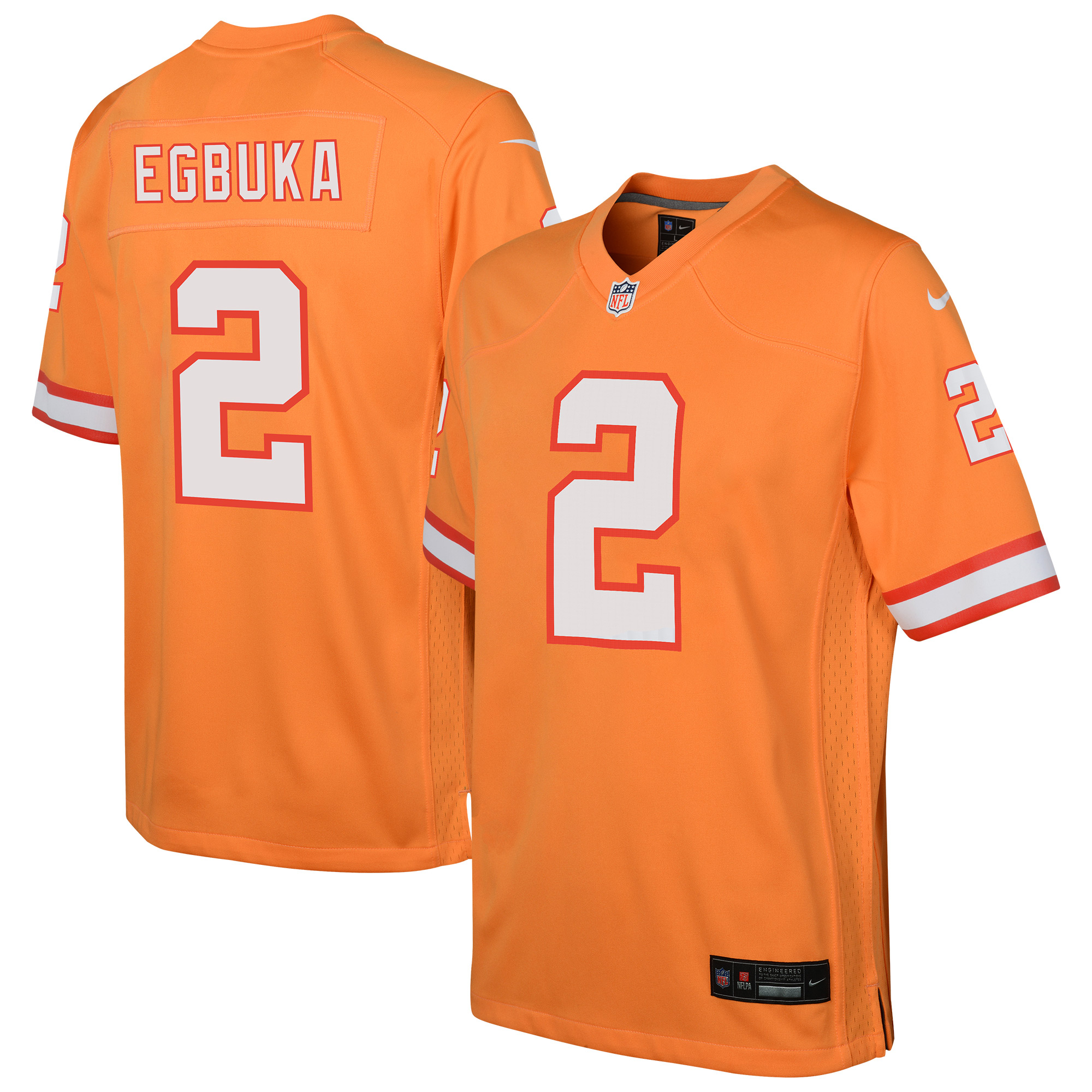 Tampa Bay Buccaneers Nike Game Sekundär Throwback Ausweichtrikot - Eis am Stiel - Emeka Egbuka - Jugendliche Image