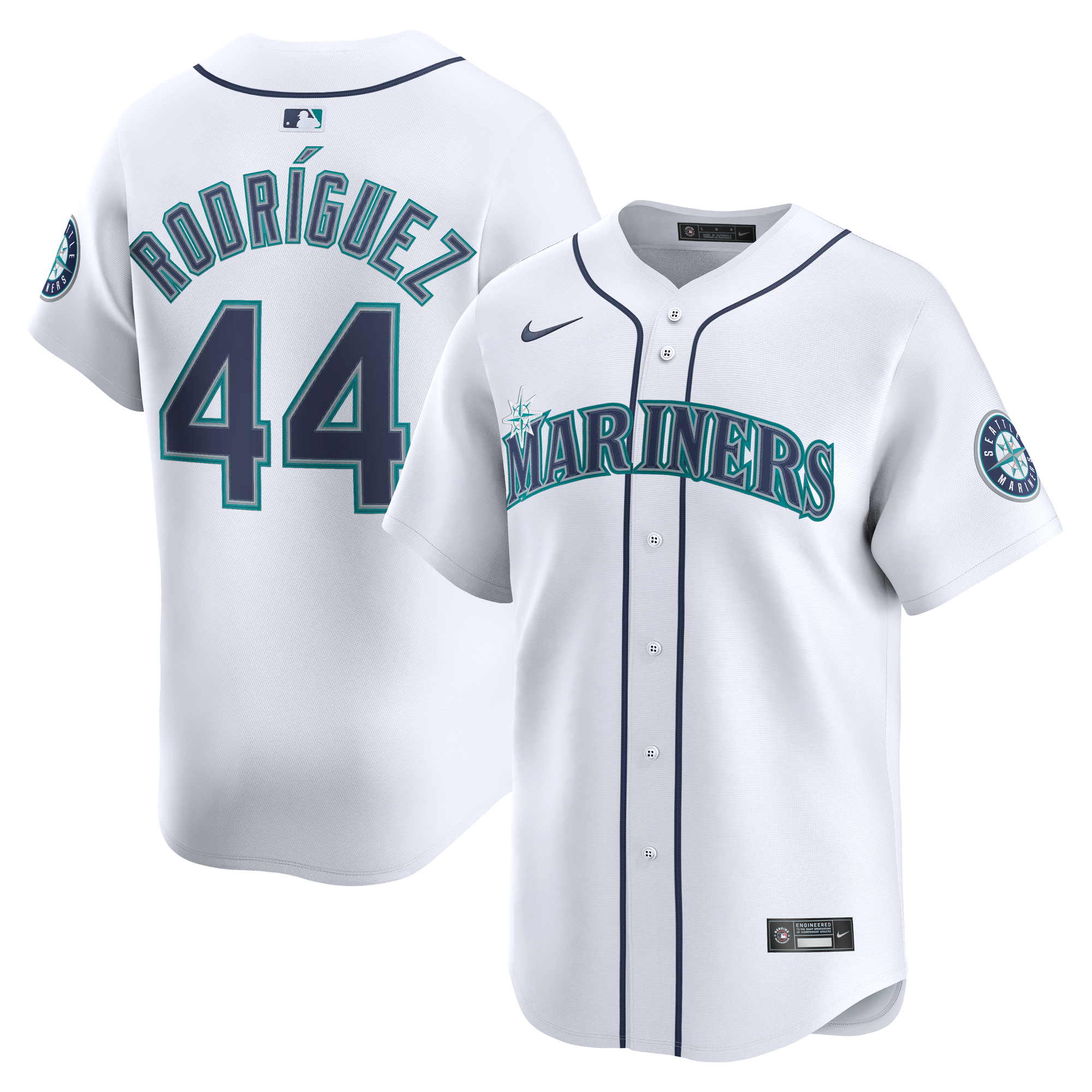 Nike Julio Rodríguez, weißes Seattle Mariners-Heimtrikot, limitiert, für Herren Image
