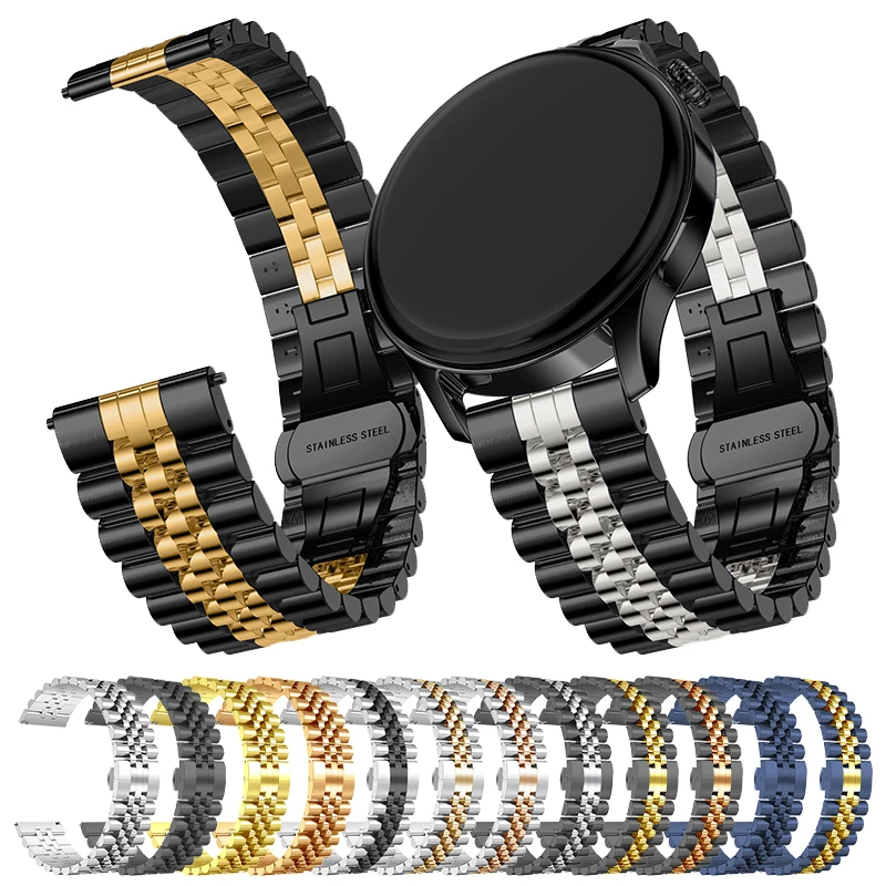 20 mm 22 mm Edelstahlarmband für Samsung Galaxy Watch 7 6 5 4 5Pro Classic Metallarmband für Huawei Watch 5 GT5/4 3Pro Band Image